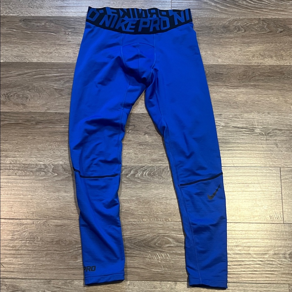 Nike Pro Men’s Royal Blue Leggings, size Large.